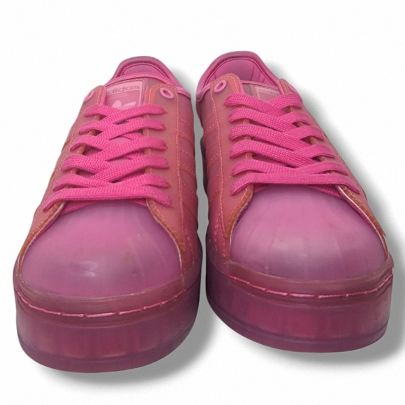 Adidas | Superstar Semi Solar Pink Jelly Platform Sneakers Women's Size 7 - Picture 5 of 10